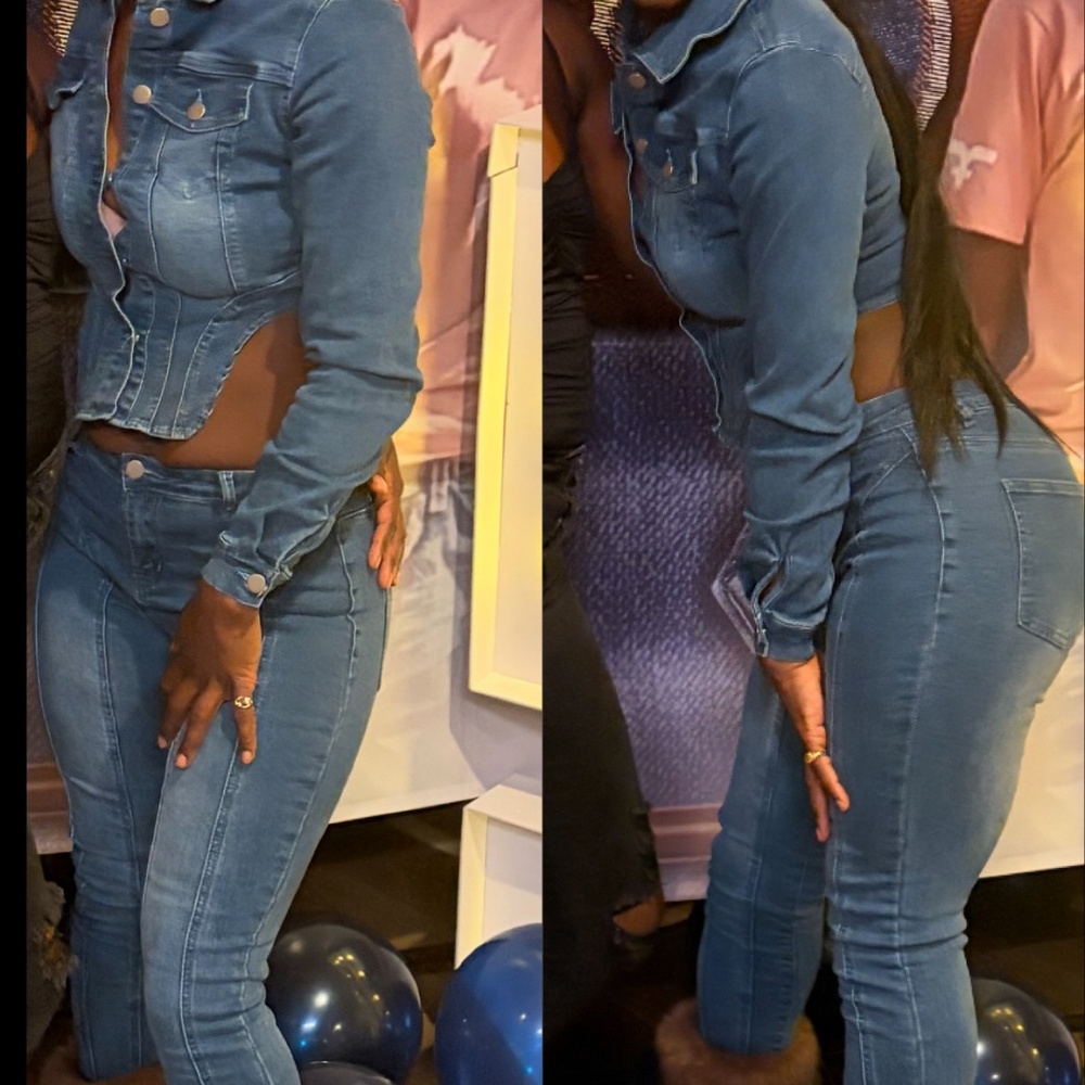 Denim 2 piece set